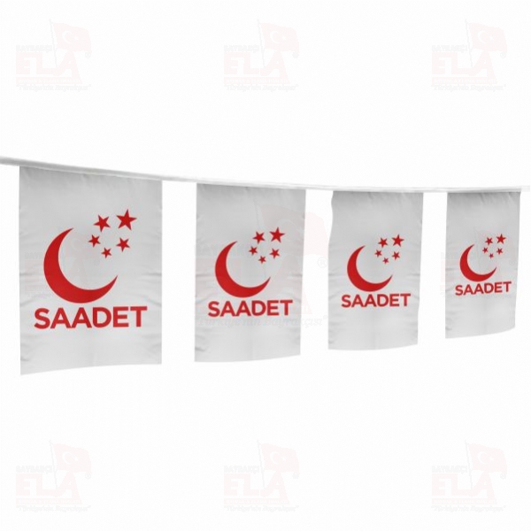 Saadet Partisi �pe Dizili Flamalar ve Bayraklar