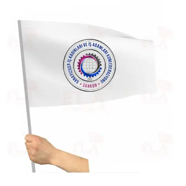 Sanayici iş kadınları ve iş Adamları Konfederasyonu Sopalı Bayrak ve Flamalar