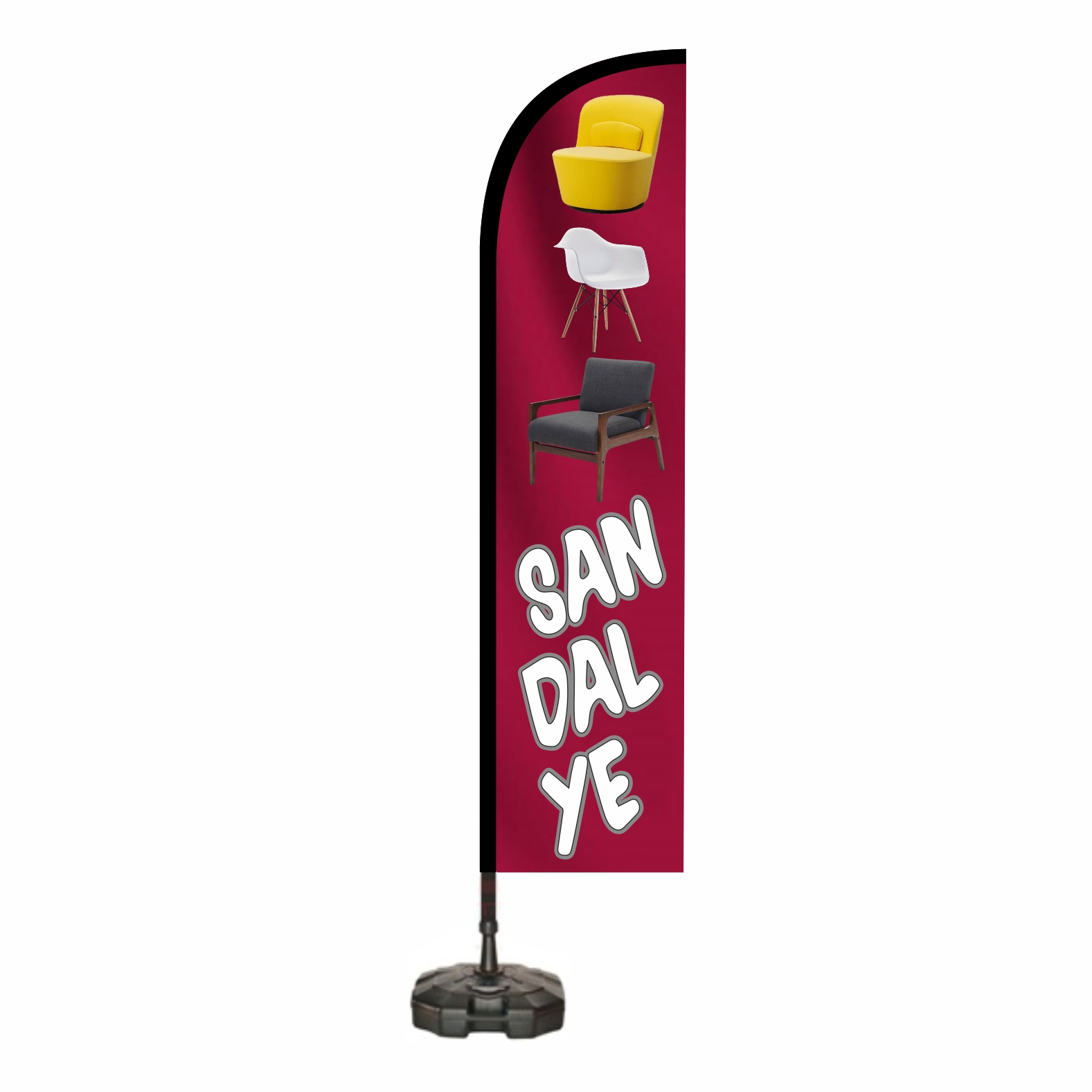 Sandalye Plaj Bayra�� ve Yelken Bayra��