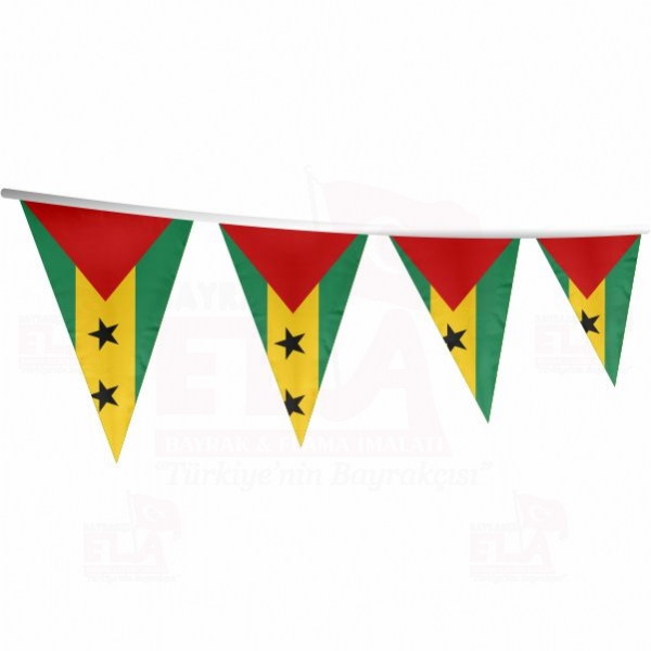 Sao Tome ve Principe ��gen Bayrak ve Flamalar