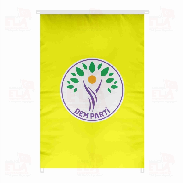Sar� Halklar�n E�itlik ve Demokrasi Partisi Bina Boyu Bayraklar