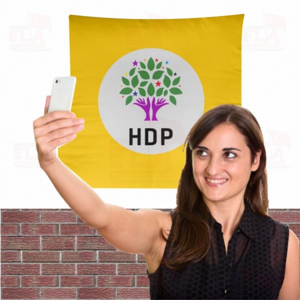 Sar� Hdp Halklar�n Demokratik Partisi Bez Arka Plan Manzara