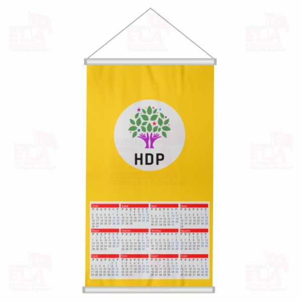 Sar� Hdp Halklar�n Demokratik Partisi Bez Takvim Dijital Bask� Sar� Hdp Halklar�n Demokratik Partisi Duvar Takvim