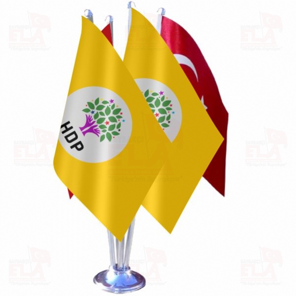 Sar� Hdp Halklar�n Demokratik Partisi D�rtl� �zel Masa Bayra��