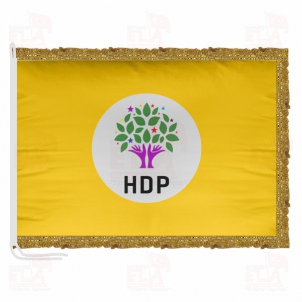 Sar� Hdp Halklar�n Demokratik Partisi Saten Makam Flamas�