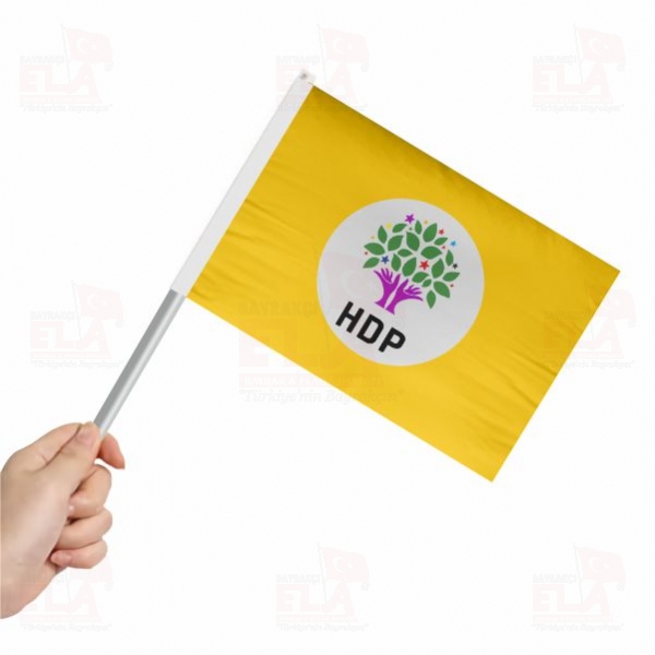 Sar� Hdp Halklar�n Demokratik Partisi Sopal� Bayrak ve Flamalar