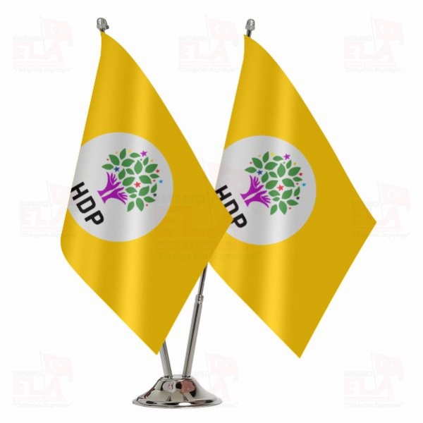 Sar� Hdp Halklar�n Demokratik Partisi �kili Masa Bayra��