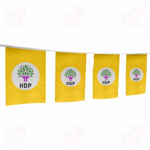 Sar� Hdp Halklar�n Demokratik Partisi �pe Dizili Flamalar ve Bayraklar