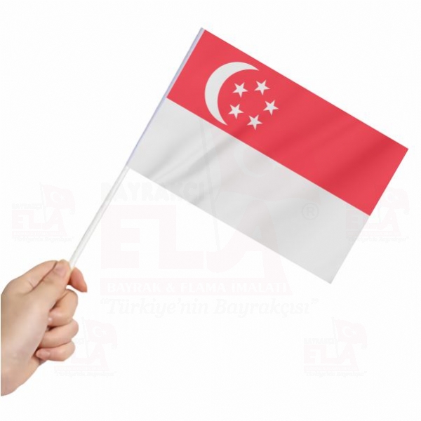 Singapur Sopalı Bayrak ve Flamalar