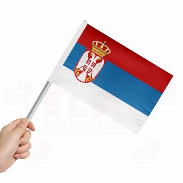 Sırbistan Sopalı Bayrak ve Flamalar