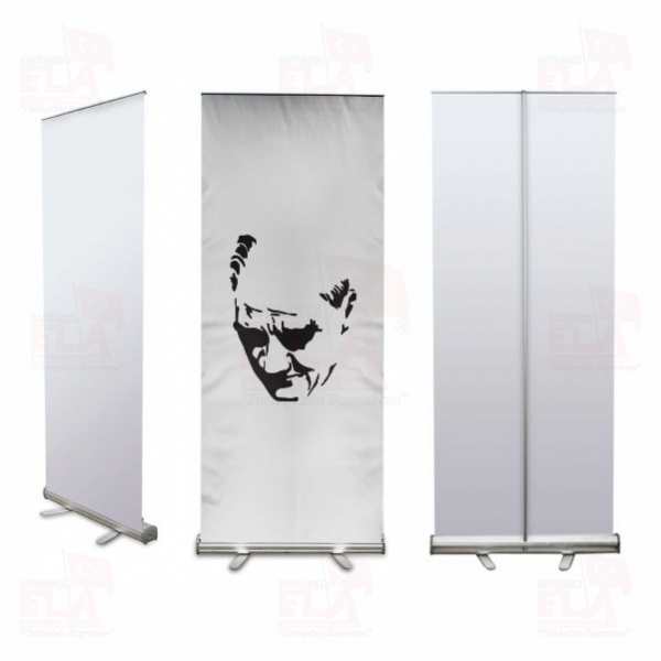 Siyah Atat�rk Banner Roll Up
