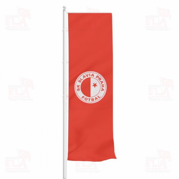 Slavia Prag Yatay �ekilen Flamalar ve Bayraklar