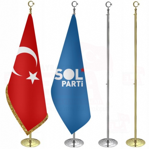 Sol Parti Mavi Telalı Makam Bayrağı
