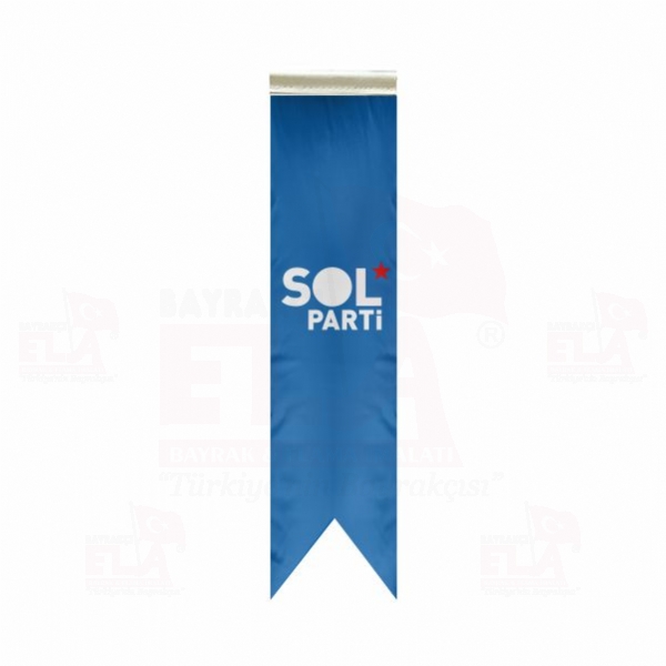 Sol Parti Mavi Özel Logolu Masa Bayrağı