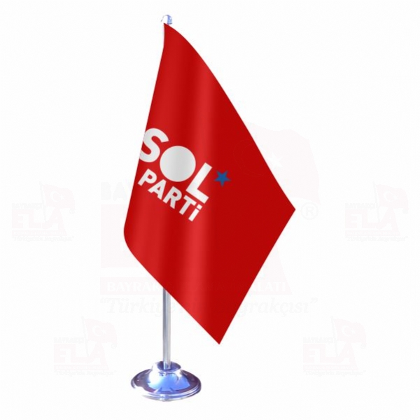 Sol Parti Tekli Masa Bayrağı
