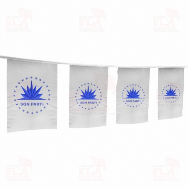 Son Parti �pe Dizili Flamalar ve Bayraklar