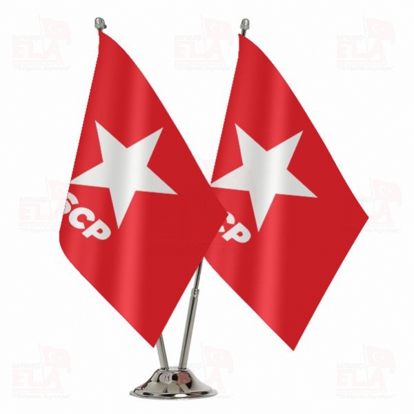 Sosyalist Cumhuriyet Partisi �kili Masa Bayra��