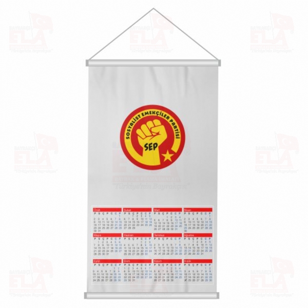 Sosyalist Emek�iler Partisi Bez Takvim Dijital Bask� Sosyalist Emek�iler Partisi Duvar Takvim
