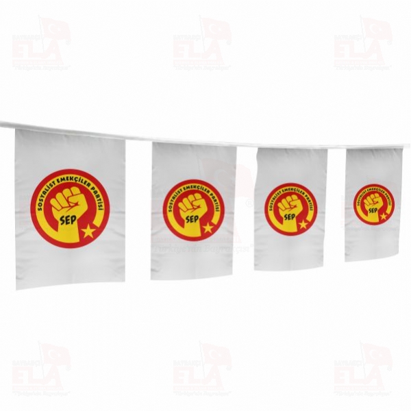 Sosyalist Emek�iler Partisi �pe Dizili Flamalar ve Bayraklar