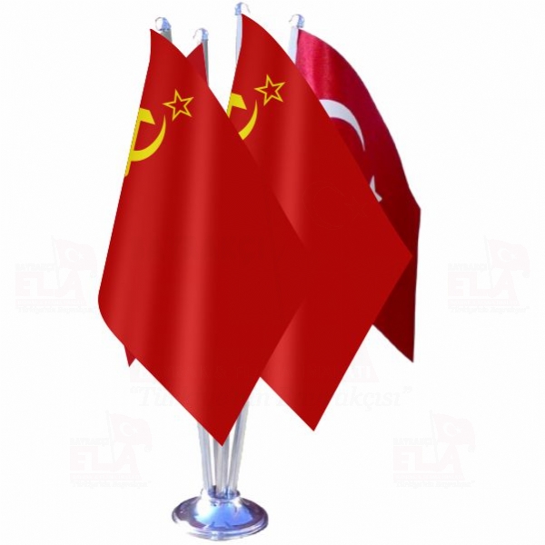 Sovyetler Birli�i D�rtl� �zel Masa Bayra��