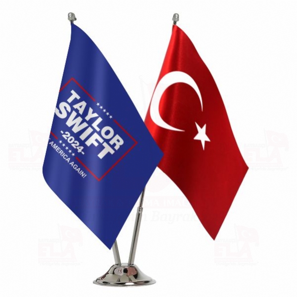 Taylor Sw�ft 2024 Save Amer�ca Aga�n 2 li Masa Bayra��
