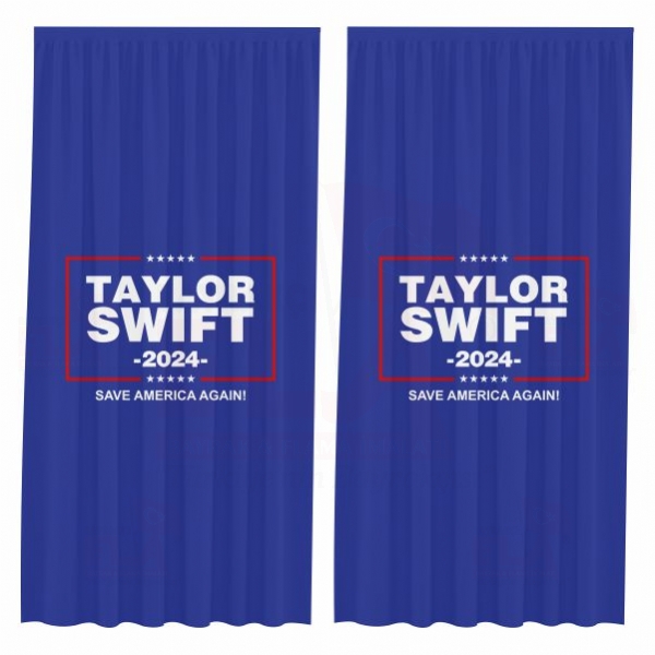 Taylor Sw�ft 2024 Save Amer�ca Aga�n Bask�l� G�ne�lik Perdeler
