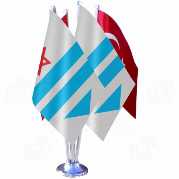 Tekeo�ullar� Beyli�i D�rtl� �zel Masa Bayra��