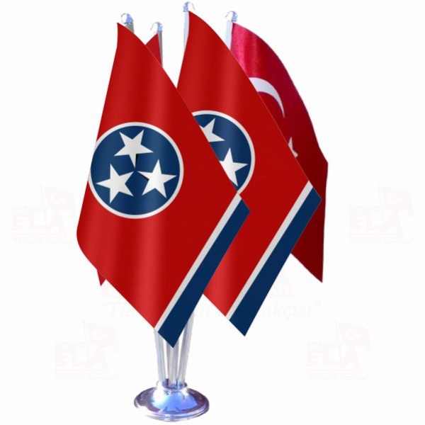 Tennessee Dörtlü Özel Masa Bayrağı
