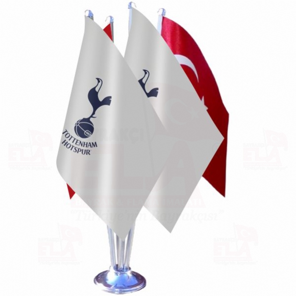 Tottenham Hotspur FC Dörtlü Özel Masa Bayrağı
