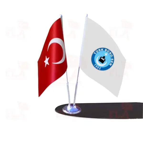 Türk Büro Sen 2 li Masa Bayrağı