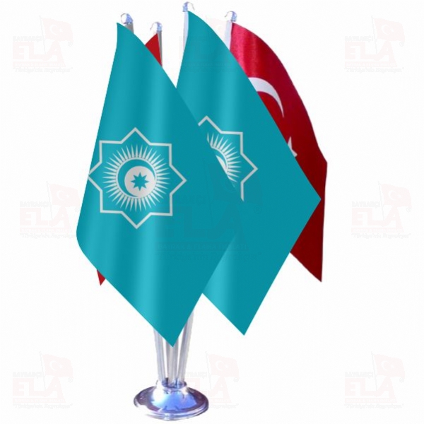 T�rk Devletleri Te�kilat� D�rtl� �zel Masa Bayra��