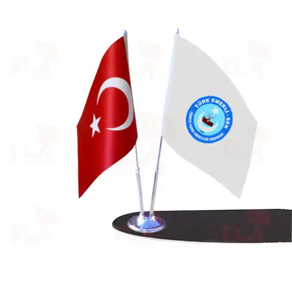 Türk Emekli Sen 2 li Masa Bayrağı