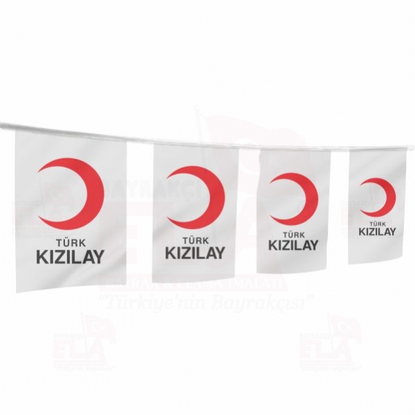 T�rk K�z�lay �pe Dizili Flamalar ve Bayraklar