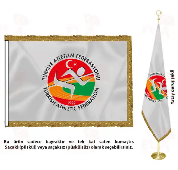 Türkiye Atletizm Federasyonu Saten Makam Flaması