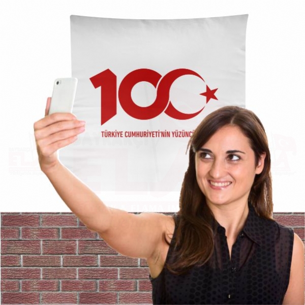 T�rkiye Cumhuriyetinin 100.Y�l� Bez Arka Plan Manzara