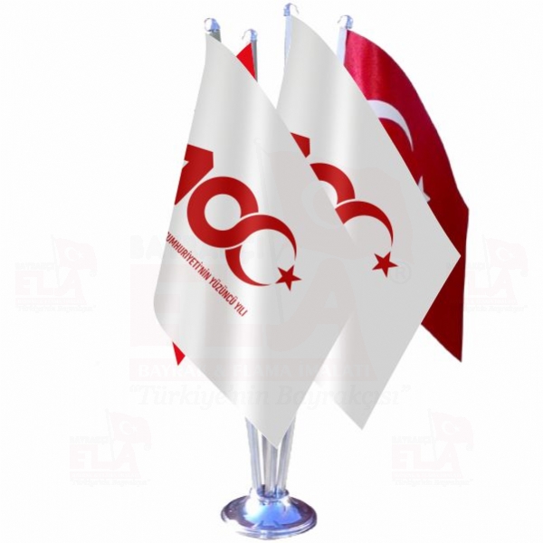 T�rkiye Cumhuriyetinin 100.Y�l� D�rtl� �zel Masa Bayra��