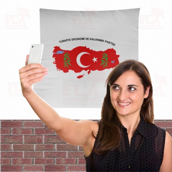 T�rkiye Ekonomi ve Kalk�nma Partisi Bez Arka Plan Manzara