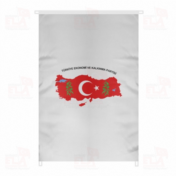 T�rkiye Ekonomi ve Kalk�nma Partisi Bina Boyu Bayraklar