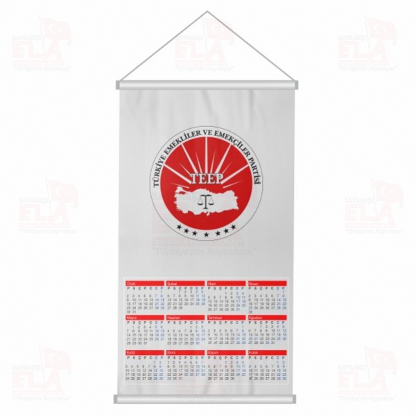 T�rkiye Emekliler ve Emek�iler Partisi Bez Takvim Dijital Bask� T�rkiye Emekliler ve Emek�iler Partisi Duvar Takvim
