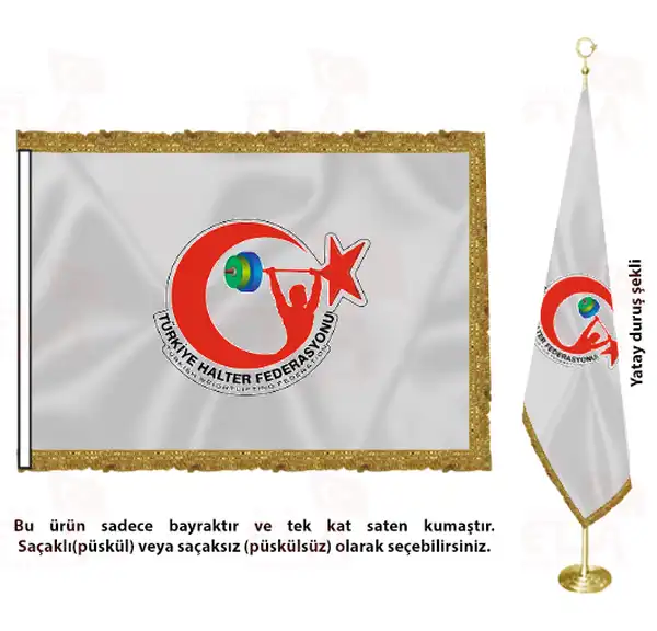 Türkiye Halter Federasyonu Saten Makam Flaması