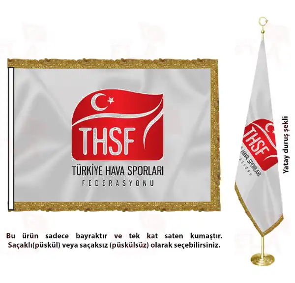 Türkiye Hava Sporları Federasyonu Saten Makam Flaması