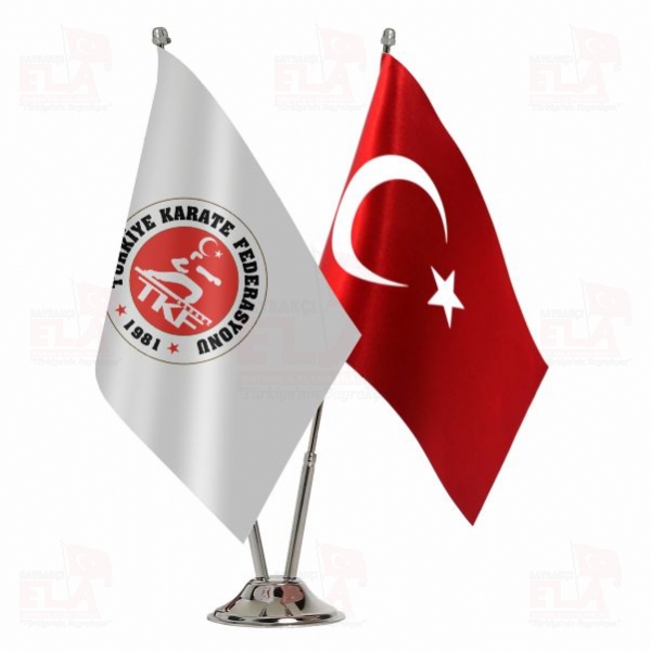 T�rkiye Karate Federasyonu 2 li Masa Bayra��
