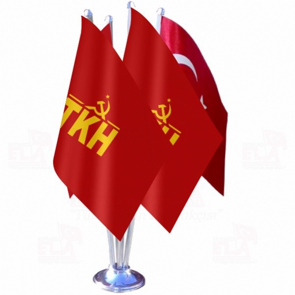 Türkiye Komünist Hareketi Dörtlü Özel Masa Bayrağı