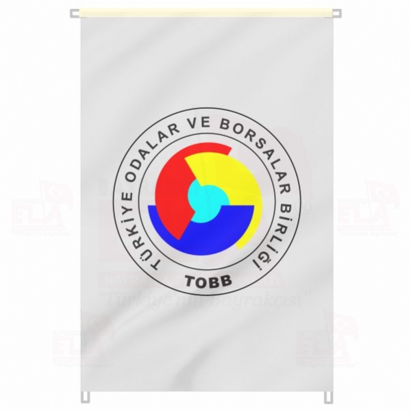 T�rkiye Odalar ve Borsalar Birli�i Bina Boyu Bayraklar