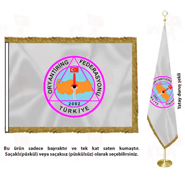 Türkiye Oryantiring Federasyonu Saten Makam Flaması
