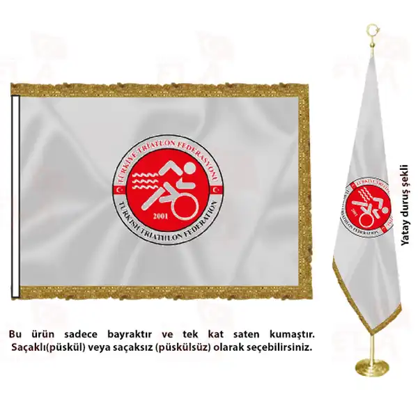 Türkiye Triatlon Federasyonu Saten Makam Flaması