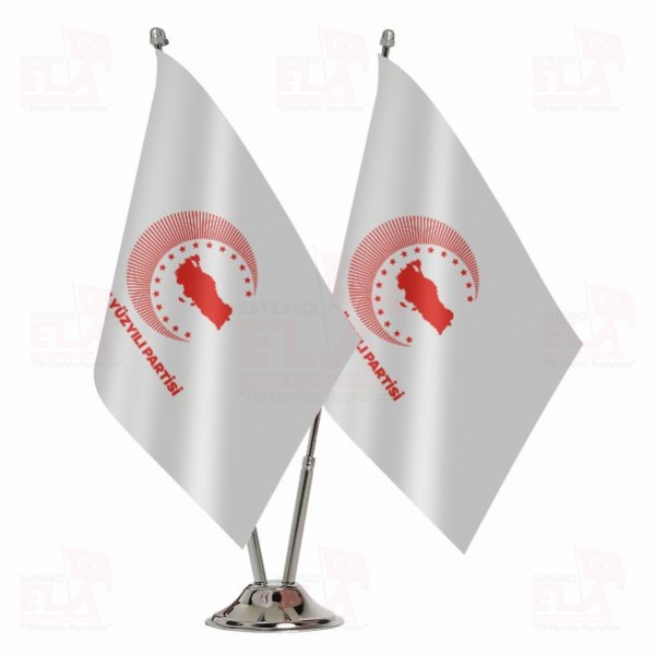 T�rkiye Y�zy�l� Partisi �kili Masa Bayra��