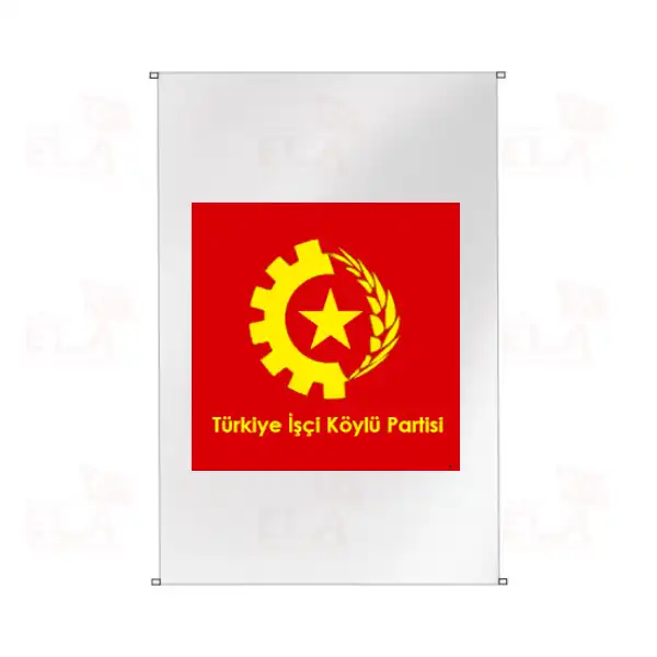Türkiye İşçi Köylü Partisi Bina Boyu Bayraklar