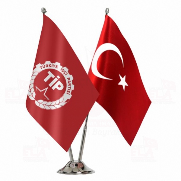 Türkiye İşçi Partisi 2 li Masa Bayrağı