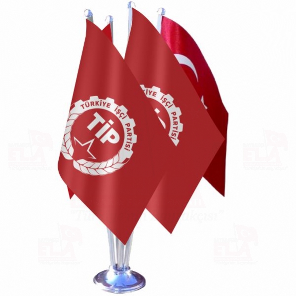 Türkiye İşçi Partisi Dörtlü Özel Masa Bayrağı